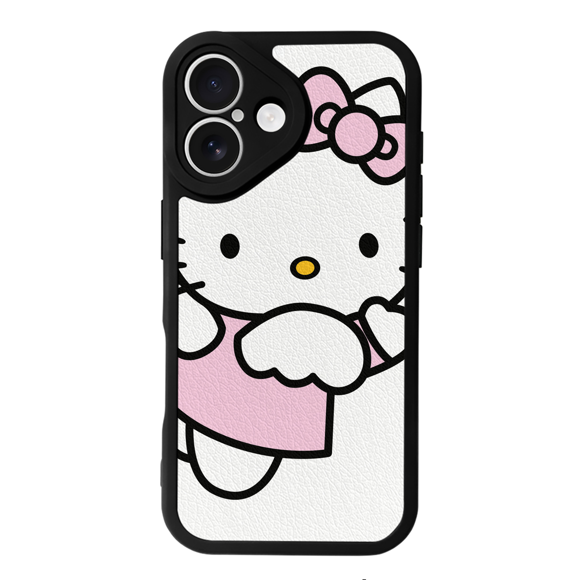 （画像用） Hello Kitty ハローキティ 【iPhone 16シリーズ対応】シリコンスマホケース（レザー調） 材質：シリコン